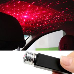 LED Car Roof Star Night Light Projector Atmosphere Galaxy Lamp USB Decorative Lamp Adjustable Multiple Lighting Effects