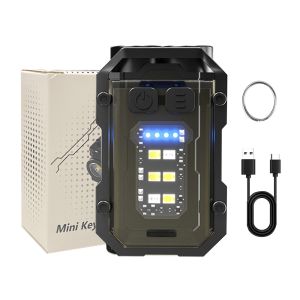 Haixnfire BL01 Đèn pin Mini COB Đèn làm việc Đèn pin sạc móc khóa siêu sáng