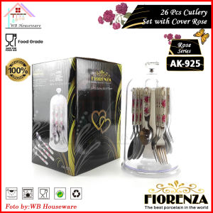 sendok garpu set + turup motif cantik FIORENZA LV-925
