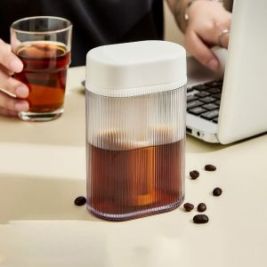 LZHDP MALL with Filter Pocket Cold Brew Coffee Maker Sealed Lid 300 ML Cold Brew Bottle Creative Fine Mesh Cold Brew Coffee Pot Travel