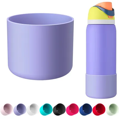 Silicone Water Bottle Boot for Owala 24oz 32oz 40oz Anti-Slip Protective Sleeve Bottom Bumper Protector for FreeSip Twist and Flip Stainless Steel Water Bottles