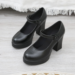 Sizes 35-41 New Vintage Mary Jane Womens Shoes French Style Lacquer Leather Simple Personality High Heel Single Shoe Trend