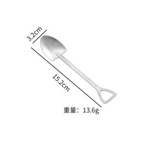 thìa xẻng ăn trái cây Set 6 Muỗng Thìa Tráng Miệng Thiết Kế Hình Xẻng Mini Sang Trọng Dùng Ăn kem bánh trái cây