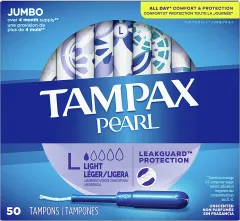 Tampax Pearl Tampons Super Plus Absorbency, 100 Count, BPA-Free