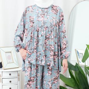 Lalucuku Series Larisa Pajamas Piyama Tie Dye/Set  Baju Tidur Wanita Lengan Panjang