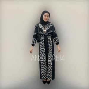 (READY STOCK) Raisa Couple Dress Tenun Black Kondangan Prewedding - Baju Tenun Couple - Dress Tenun