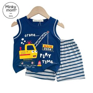 Bộ ba lỗ thun lạnh Minky Mom cho bé trai 8-28 kg BL-IN83