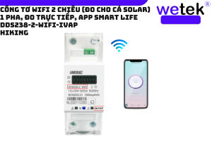 Công tơ 2 chiều DDS238-2 WIFI IVAP cho Smarthome Solar NLMT thông minh bật tắt qua APP BH 12T hãng Hiking