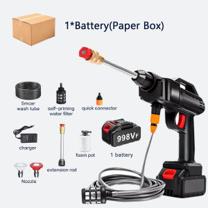12V Cordless Pressure Washer Gun High Pressure Water Pump Handheld Spray Car Washer