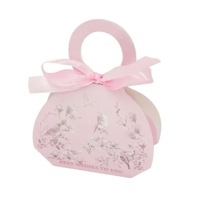 Store Age [50pcs] Ring Handle Candy Box | Wedding Doorgift Gift Box Kahwin Kotak Gula Gula with Ribbon