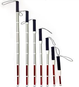 54 inches Long Portable White Cane Lightweight Aluminum Telescoping Blind Walking Stick for The Blind Foldable White Cane