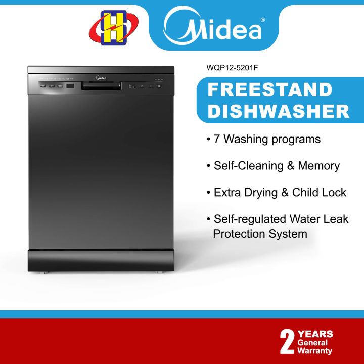 Midea Dishwasher (12Place Settings) Antibacterial Filter & 7Programs