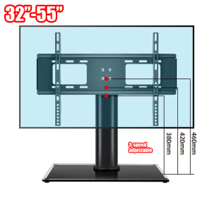 【SG】 Universal Table TV Stand Base Fits 26"-70" inch LCD LED Screen Height Adjustable Monitor Bracket
