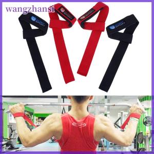 2X Padded weight lifting straps training gym gloves hand bar wrist wraps support