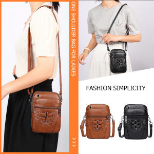 Túi Đeo Chéo Nữ BAGOO Bằng Da PU Mềm Nhiều Lớp Có Khóa Kéo Đeo Vai Đựng Điện Thoại Phong Cách Thời Trang Mới Nhất 2022