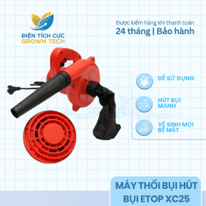Máy hút bụi ETOP XC25 với màu đỏ chuyên nghiệp bền bỉ dễ sử dụng bảo hành 24 tháng hút bụi mạnh mẽ và vệ sinh mọi bề mặt