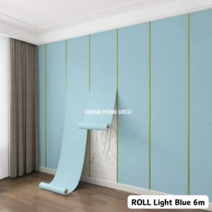 50cm x 6 Meters Self-Adhesive PE Foam Diatom Mud Design Plain Color Thick Wallpaper Wall Stickers 硅藻泥 新型防潮防霉隔音防撞墙纸 Kertas Dinding Lumpur Diatom Warna Tulen