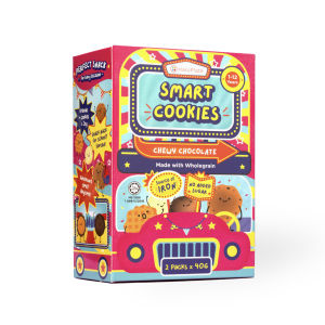 HARUPLATE - SMART COOKIES CHEWY CHOCOLATE / HALAL CERTIFIED / SOURCE OF IRON / NO ADDED SUGAR