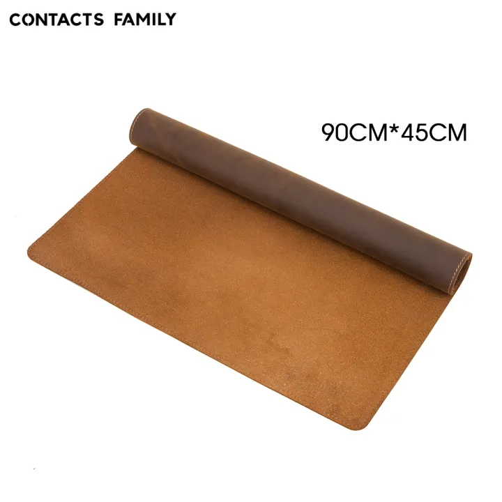 CONTACT'S FAMILY 100% Nubuck Leather Mouse Pad Solid Color Keyboard Mouse Mat Office Computer Desk Mat Mousepad Gaming Mice Pad