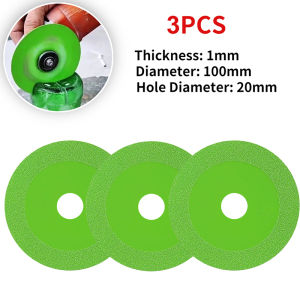 100mm 3pcs Glass Cutting Discs 4inch  Ultra-Thin Diamond Saw Blade Wheel 100mm Ceramic Marble Polishing Grinding Disc