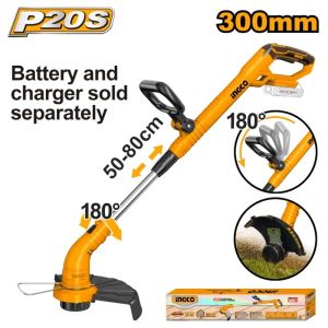 INGCO 20V GRASS TRIMMER W/ROTATABLE CUTTING HEAD CGTLI20018 (BARE UNIT)