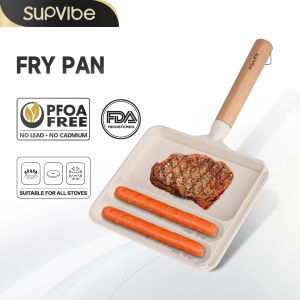 SUPVIBE Non Stick Frying Pan Grilled sausage pot steak pot For Induction Cooker & Gas Stove