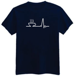 Kaos pria.Kaos distro detak kopi lengan pendek.Kaos pria wanita.sablon digital