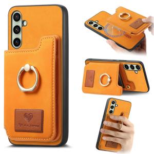 2 in 1 Detachable Cards Solt Wallet Leather Case For Samsung S25 Ultra S24 Plus S23 A56 A06 A16 A55 A35 A15 A05 A24 Ring Holder