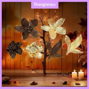 [shangtanpu] 1 2Pcs Flower Drawer Handles Creative Petal Kitchen Cabinet Pull Buckle Furniture Wardrobe Door Decor Accessories