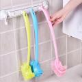 Bàn chải Chà Toilet 2 Đầu - Cọ bồn cầu toilet 2 đầu chà vệ sinh nhà tắm cán dài lông chổi mềm bằng nhựa cao cấp. 