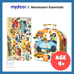 (Busy Garage) Mideer Gift Box Jigsaw Puzzle - Children Kids Early Development Educational Fun Activity Game Toy Birthday Present Christmas Gift