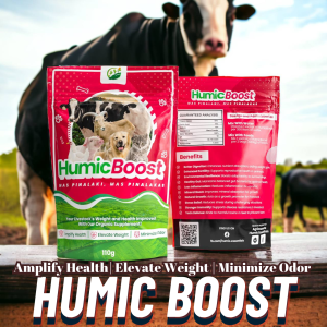 Humic Boost - Original Super Growth Booster Vitamins Supplement Feed for Pigs Chickens Fish Dogs Pets - ICE