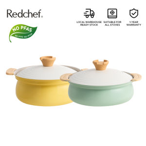 Redchef Ceramic Rock Table Soup Pot 20/24cm Kitchen Utensils PTFE Free Suitable for All Stove