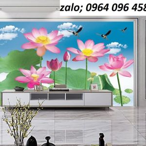 Tranh gạch 3d ốp tường hoa sen - ZSA21