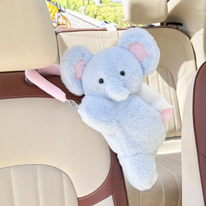 Cute Cartoon Car Tissue Plush Doll Car Seat Back Tissue Dispenser Internet Celebrity Car Tissue Wholesale