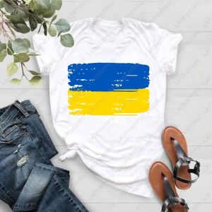 [Local Stock] VCC Ukraine Flag Graphic Ukrainian Pride T Shirt Casual Fashion Loose Hip Hop Punk Y2k Man Streetwear Cotton Short Sleeve Women Tees