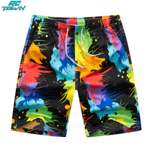 Men Beach Pants Quick Dry Casual Large Size Loose Shorts