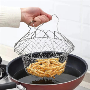 Food Strainer Chef Basket Pasta Strainer Frying Strainer