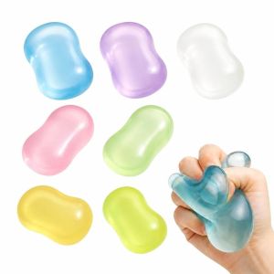 YUDESHUI Vật liệu Petrolatum Xà phòng dầu dừa giảm căng thẳng Giảm căng thẳng Mềm mại Đồ chơi bóp giảm căng thẳng Quà tặng Có thể tái sử dụng Bóng cảm giác bóp xả stress Dành cho trẻ em và người lớn