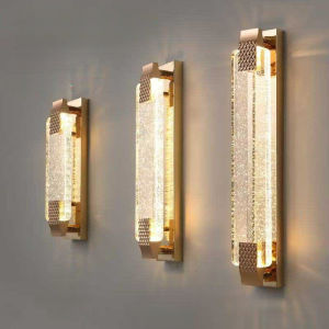 SXH Luxury crystal wall lamps for living room TV background wall lighting postmodern corridor aisle room bedroom bedside wall lamps
