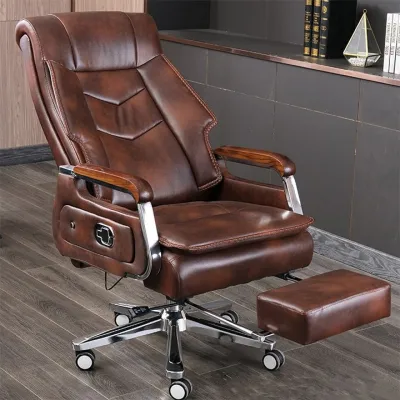 Ghế Da Có Để Chân Kèm Massage Lưng - Ghế Giám Đốc Bọc Da - Ghế Văn Phòng Kèm Để Chân Thư Giãn Mới Nhất 2026