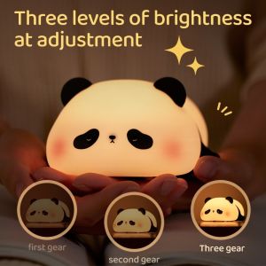 SG CNY Gift & Birthday Gift Cute Panda Touch LED Kids Night light USB charge Light