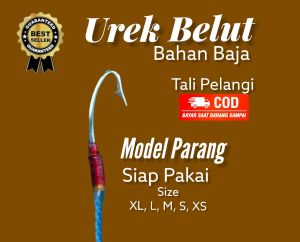 urek belut sawah terlaris kail baja india termurah pancing sidat rawa anti moncel lapisan tali warna kuat mata kail tajam siap pakai