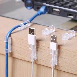 klip kabel bening isi 20 cable organizer holder kabel isi 20pcs transparan pengikat kabel SH D33