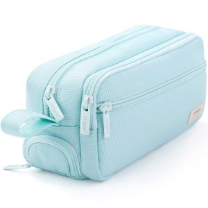 Large-Capacity Zippered Pencil Case Portable Multi-Compartment Pencil Pouch Waterproof and Durable Stationery Storage
