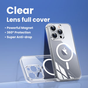 UGREEN Magnetic Magsafe Crystal Transparent Series Mobile Phone Case Compatible with Apple for iPhone 15 Pro Max iPhone 15 Plus iPhone 15