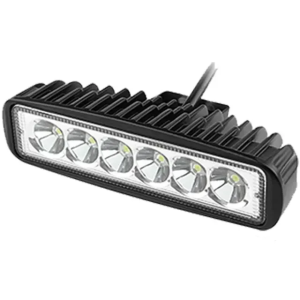 ไฟ LED ติดรถออฟโรด2ชิ้น18W 6 W ไฟตัดหมอกขับรถบรรทุกรถยนต์ออฟโรดสากลสปอทไลท์สว่างไสวสูงไฟหน้ารถ12V