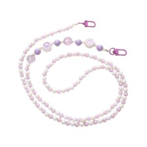 Phong Cách Pearlescent dây đeo điện thoại Dây Buộc Với Thiết Kế hoa đính hạt Đa Sử Dụng Điện Thoại Hạt Kết Cấu Cho bất cứ dịp nào