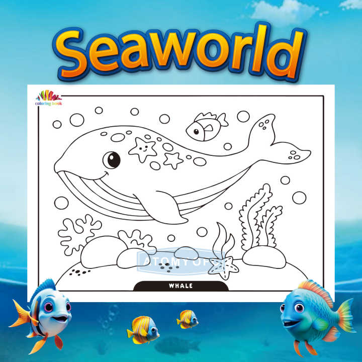 Seaworld Sign Colouring In KERTAS MEWARNAI / KERTAS GAMBAR / COLORING /SEAWORLD | Lazada Indonesia