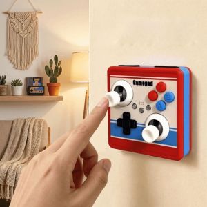 BOWENDA 3D Printed Arcade Joystick Light Switch Cover Creative 86 Type Switch Frame Cover Light Switch Accessory Decorative Light Switch Guard Cover Wall Decor